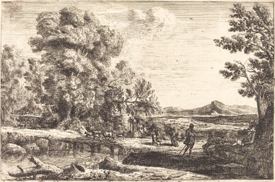 Rebecca i Eliezer (Drewniany most) autorstwa Claude Lorrain