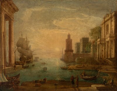 Port morski z Ulissesem przywracającym Chryseis swojemu ojcu Chryses autorstwa Claude Lorrain