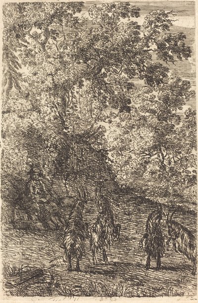 Pasterz z czterema kozami (Les quatre chèvres) autorstwa Claude Lorrain