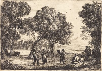 Taniec wiejski (mała płyta) autorstwa Claude Lorrain