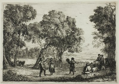 Taniec wiejski autorstwa Claude Lorrain