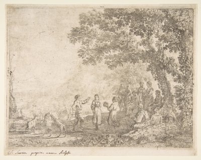 Duży Talerz Country Dance, ca. 1637. autorstwa Claude Lorrain