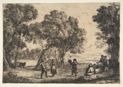 Talerz Country Dance, ca. 1637. autorstwa Claude Lorrain