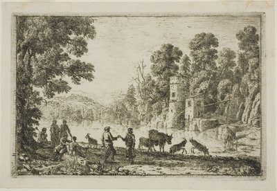 Taniec na brzegu rzeki autorstwa Claude Lorrain