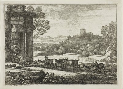 Stado powracające podczas sztormowej pogody autorstwa Claude Lorrain
