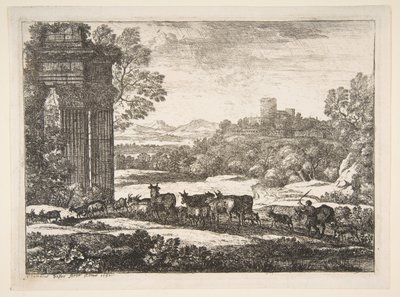 Stado powracające podczas sztormowej pogody, 1651. autorstwa Claude Lorrain