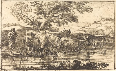 Stado w wodopoju autorstwa Claude Lorrain