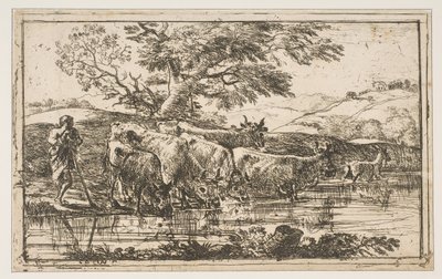 Stado w Wodopoju, 1635. autorstwa Claude Lorrain