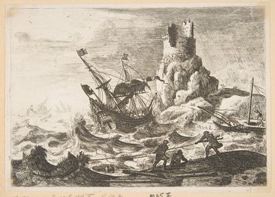 Wrak statku, ca. 1638-41. autorstwa Claude Lorrain
