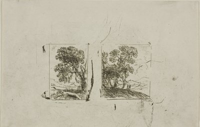 Dwa krajobrazy autorstwa Claude Lorrain
