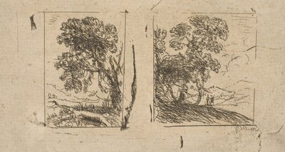 Dwa krajobrazy, ca. 1630. autorstwa Claude Lorrain