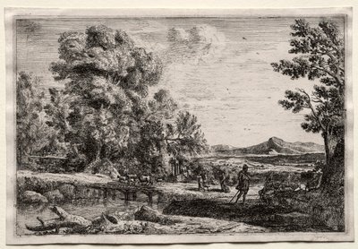 Drewniany most. autorstwa Claude Lorrain