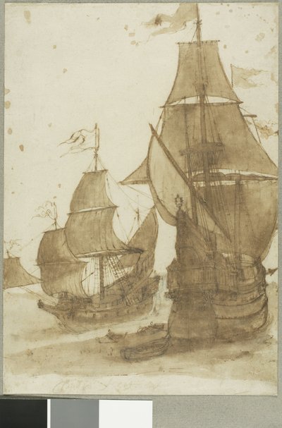 Dwie fregaty autorstwa Claude Lorrain
