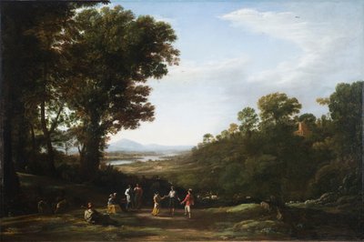 Tańczący wieśniacy autorstwa Claude Lorrain