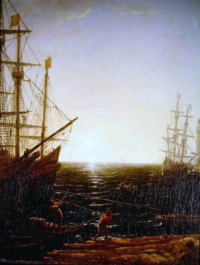 Scena portowa (szczegół) autorstwa Claude Lorrain
