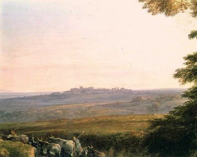 Krajobraz z pasterzami (szczegół) autorstwa Claude Lorrain