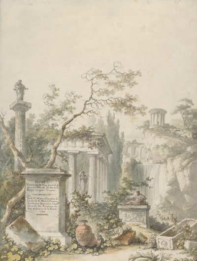 Projekt frontyspisu, 1782. autorstwa Claude Louis Chatelet