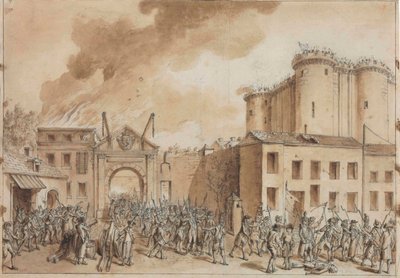 Szturm na Bastylię 14 lipca 1789 r. autorstwa Claude Louis Desrais