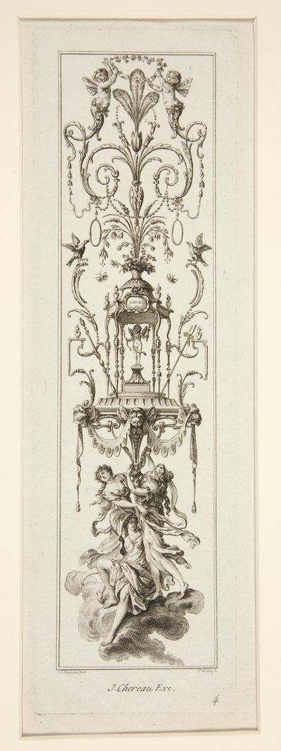 Strona tytułowa i trzy arkusze z Cahier d autorstwa Claude Louis Desrais