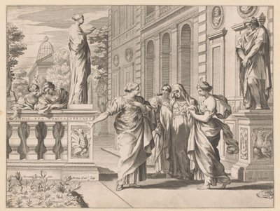 Alegoria na cześć Collegio Romano autorstwa Claude Mellan