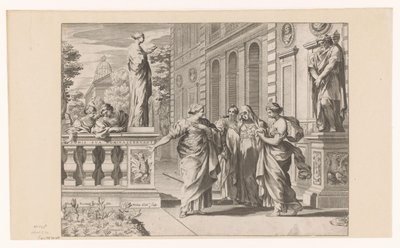 Alegoria na cześć Collegio Romano autorstwa Claude Mellan