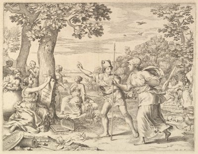 Alegoria o dobrym rządzie we Francji, 1685. autorstwa Claude Mellan