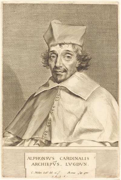 Alphonse du Plessis Richelieu, kardynał Lyonu autorstwa Claude Mellan