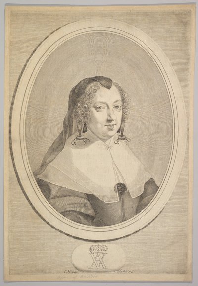 Anna Austriaczka, ca. 1645. autorstwa Claude Mellan
