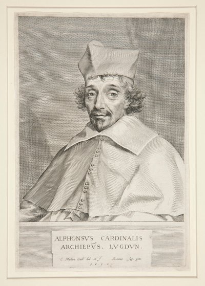 Kardynał Alphonse de Plessis de Richelieu (brat słynnego kardynała) autorstwa Claude Mellan