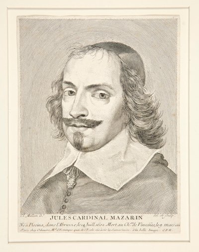 Kardynał Jules Mazarin (1602-1661) autorstwa Claude Mellan