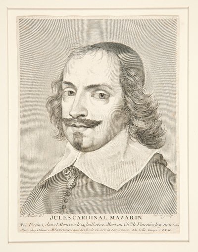 Kardynał Jules Mazarin (1602-1661) autorstwa Claude Mellan