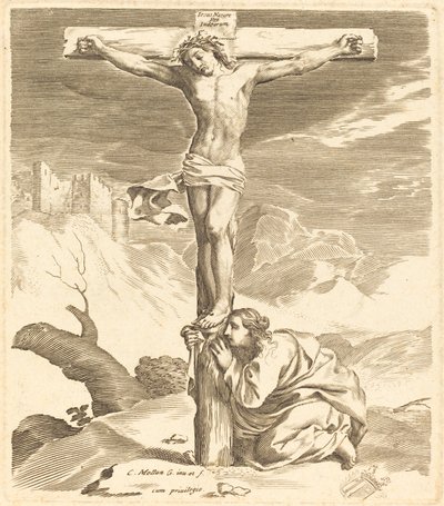 Chrystus na krzyżu autorstwa Claude Mellan