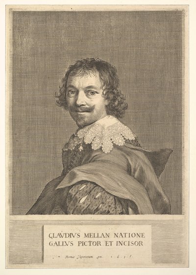 Claude Mellan: Autoportret, 1635. autorstwa Claude Mellan