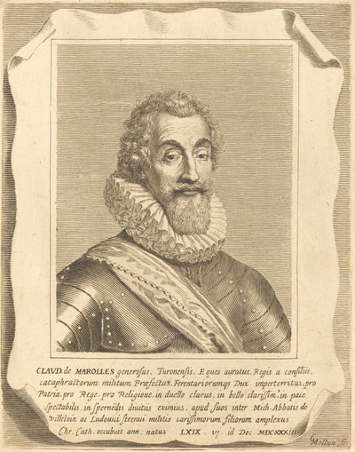 Claude z Marolles autorstwa Claude Mellan