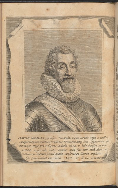 Claude z Marolles autorstwa Claude Mellan
