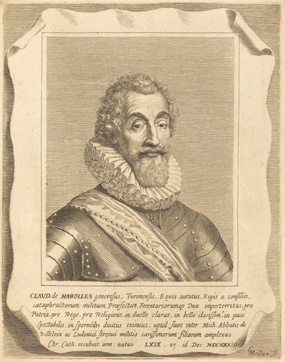 Claude de Marolles autorstwa Claude Mellan