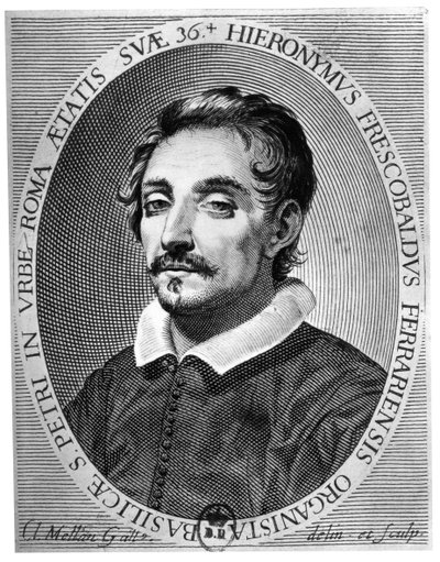 Girolamo Frescobaldi 1583 - 1643 był muzykiem z Ferrara autorstwa Claude Mellan