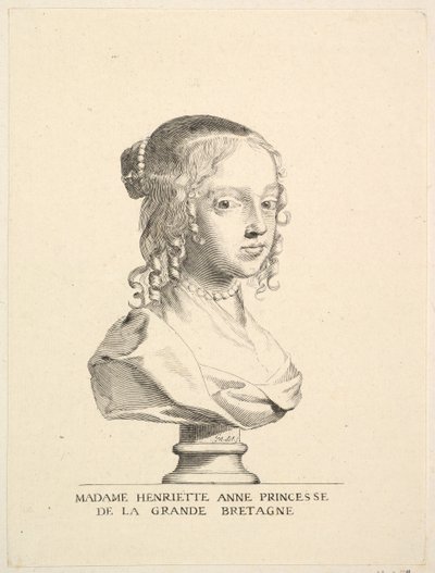 Henriette-Anne z Anglii, księżna Orleanu. autorstwa Claude Mellan