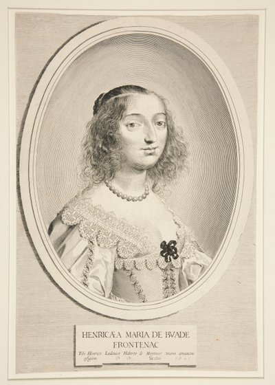 Henriette-Marie Montmort de Buade-Frontenac autorstwa Claude Mellan