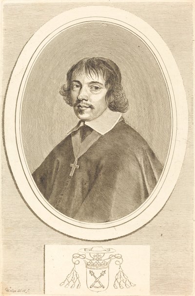 Jean-Francois Paul de Gondi, kardynał Retz autorstwa Claude Mellan