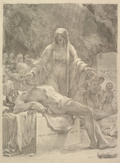 Lamentacja, 1683. autorstwa Claude Mellan
