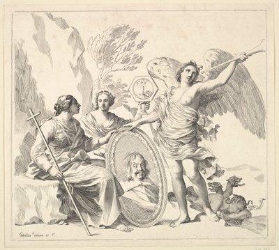 Louis-Emmanuel de Valois, hrabia Alais i książę Angoulême, XVII wiek. autorstwa Claude Mellan