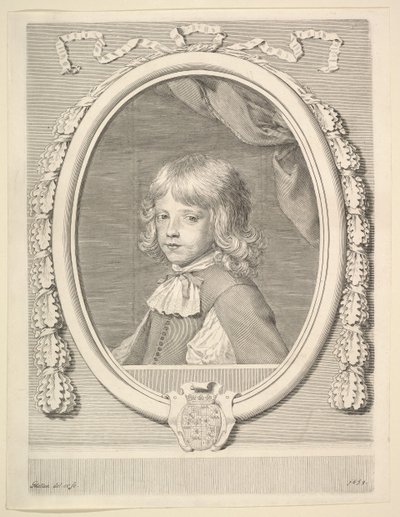 Ludwik Józef de Lorraine, książę Guise, jako dziecko, 1659. autorstwa Claude Mellan