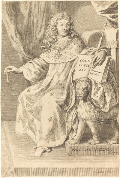 Ludwik XIV autorstwa Claude Mellan