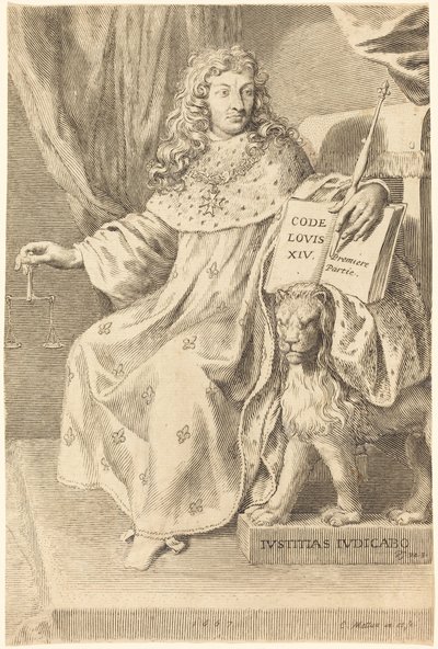 Ludwik XIV autorstwa Claude Mellan