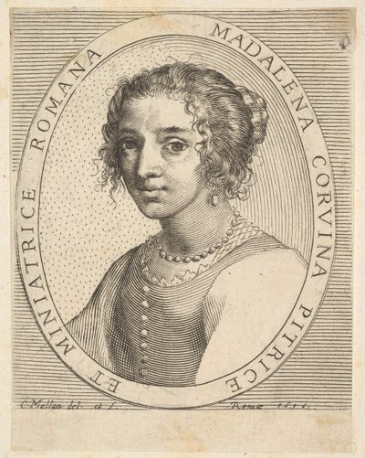 Maddalena Corvina, 1636. autorstwa Claude Mellan