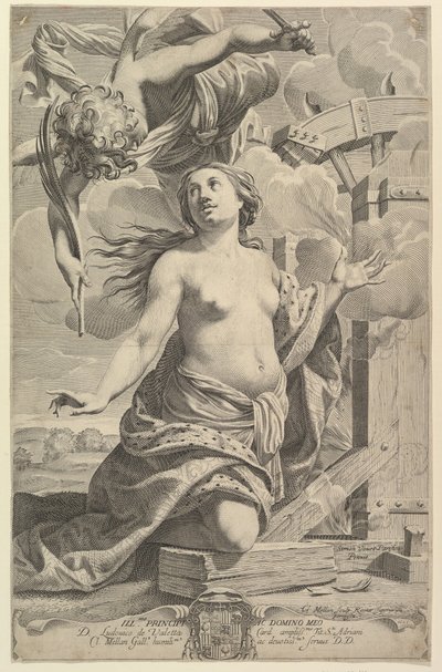 Męczeństwo św. Katarzyny, 1625. autorstwa Claude Mellan