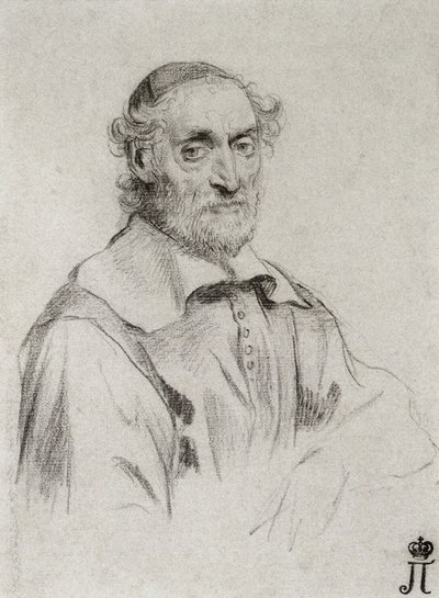 Portret Nicolasa Claude (Nicolas-Claude) Fabri DE PEIRESC (de Peyresc), astronoma autorstwa Claude Mellan