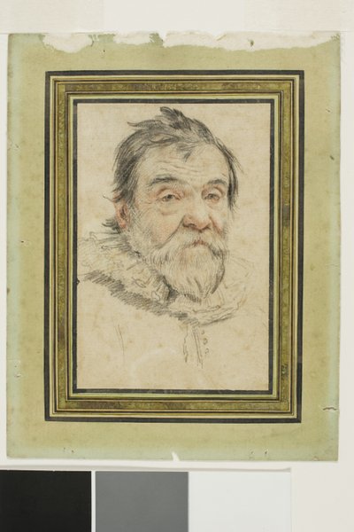 Portret brodatego starca autorstwa Claude Mellan