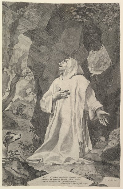 św. Bruno. autorstwa Claude Mellan
